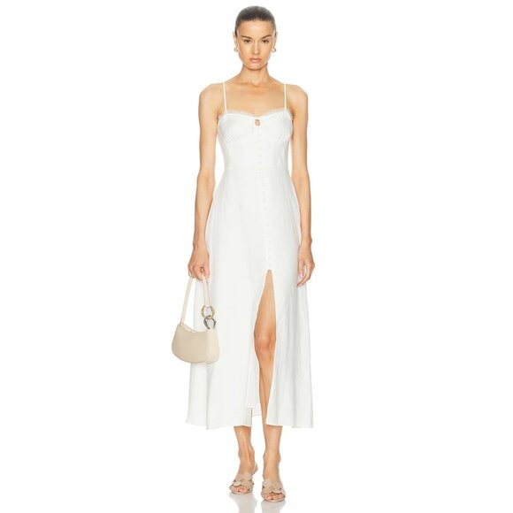 LoveShackFancy Linella Dress Antique White - Picture 3 of 7